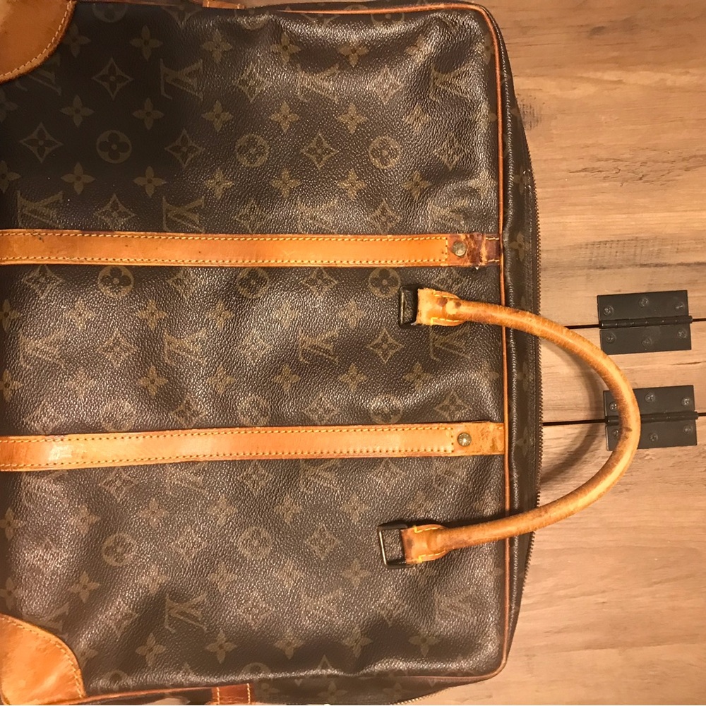 Louis Vuitton Brown Monogram PROJECT Travel Bag with Vachetta Leather Straps